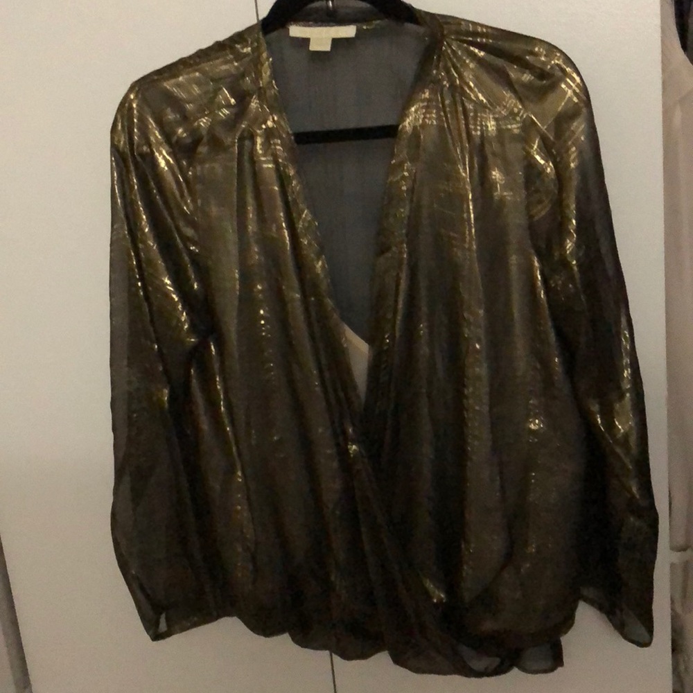 Cooper & Ella Gold wrap top